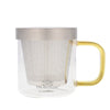 Gold Milano Glass Tea Cup with Infuser | The Kettlery